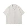 Camisa holgada de manga corta para hombre, nueva camisa de verano 2022, moderna, de color liso, talla grande, para hombre, ropa de comercio exterior.