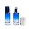 Bomba de Pressão Simples Direto da Fábrica Portátil Loção Viagem Sub-embalagem Vidro Frasco de Base Líquida Frasco Redondo Reto 30ml