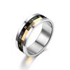 Fábrica en stock suministro de anillo giratorio con números romanos de moda europea y americana, joyería de acero de titanio para hombres, joyería personalizada al por mayor