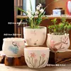 Vaso de flor suculenta cerâmica vaso de árvore velha diâmetro grande liquidação combinação especial cerâmica grossa retangular com prato criativo