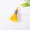 2026 Nuevo Modelo Cielo Estrellado Degradado Grueso Corto Hilo de Algodón Borla DIY Nuevo Estilo Chino Bolso Colgante Llavero Pulsera Borla Accesorios
