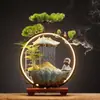 Decoración de la Suerte con Agua Corriente Fuente Creativa para el Hogar Sala de Estar Oficina Escritorio Regalo de Inauguración de Casa