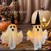 Decorações de Halloween, Enfeites de Lâmpada Fantasma Luminosa, Arranjos de Cena Atmosférica Decorativos, Adereços de Foto com Tema Fofo