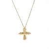 Venda Quente Transfronteiriça Pingente Padrão Martelado Ouro 18K Aço Titânio Colar Cruz Joias Acessórios Design de Nicho Luxo Leve Feminino