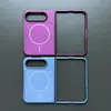 Adequado para iPhone 18 DUO, capa de celular magnética de vidro Corning dobrável, capa de celular de cor sólida fosca para Apple 18 DUO