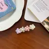 Pinza para el cabello floral fresca y suave de primavera y verano, accesorios para el cabello, peine pequeño de tela colorida con perlas, artefacto para peinados recogidos y flequillos femeninos