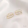 Anillo Trenzado de Cobre con Hilo de Cáñamo Chapado en Oro de 14K de Doble Hilo Anillo con Abalorios Envueltos a Mano Accesorios DIY Anillo Doble