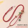 Corda de pingente de ouro com jade com fivela de segurança de jade cordão para cartão nada colar fino trançado à mão corda atacado