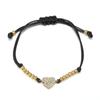 Nueva y Elegante Serie de Pulsera Unisex de Cuerda Negra Chapada en Oro de 14K de Xuping con un Diseño Único, Sencillo y de Nicho