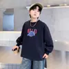 Sudadera con capucha para niño 2026, nueva, moderna, de manga larga, cuello redondo, con diseño estampado, casual de otoño, elegante y genial