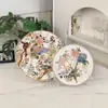 Série Jardim de Inverno de Ogidi Conjunto de Café Prato de Jantar Ocidental Xícara e Pires de Café Retro Elegante Conjunto de Chá para o Chá da Tarde