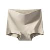 Calcinhas Femininas de Algodão Puro com Controle de Barriga de Cintura Alta, Shorts Boxer de Cor Sólida Plus Size, Anti-Exposição, Estilo Delicado, Respirável