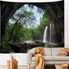 Tela de Fondo con Patrón de Paisaje Natural, Material de Tela Cepillada, Tapiz Impreso, Tela para Colgar en la Pared para Renovación de Casa de Alquiler y Dormitorio