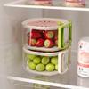 Cesta de Frutas Grande con Drenaje para el Hogar Linda Retráctil Filtro de Agua Dos en Uno Espesada Deshidratación Cesta para Lavar Verduras con Tapa Venta al por Mayor