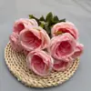 Flores de Rosa Artificiales para Bodas, Adornos Decorativos Austin de Nueve Cabezas, Envío Transfronterizo Disponible, Flores Falsas, Rosas Artificiales