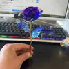 Presente de Dia dos Namorados Cor Dourada 24k Rosa Atividade de Empurrar Pequeno Presente Atacado Flor de Simulação Presente de Dia das Mães