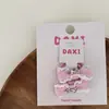 Combinación de Pinza para el Cabello y Diadema con Lazo Rosa Dulce Pinza para el Cabello de Bebé Pinza Lateral Banda de Goma