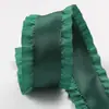 Atacado do Fabricante Fita com Borda Franzida Feita à Mão Acessórios de Cabelo DIY Acessórios com Borda Enrugada Poliéster Design Cor Sólida Fita para Barra de Saia