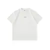 Ropa para Hombre Fengshe / Camiseta de Manga Corta con Bordado de Letras para Hombre, Nuevo Estilo de Verano, Cuello Redondo, Corte Holgado, Manga Tres Cuartos, Camiseta Casual