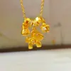 Collar DIY Chapado en Oro de Diseño Exclusivo con Temática de Dibujos Animados "Hazte Rico al Instante", Nuevo Gargantilla de Lujo, Accesorio Versátil