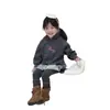 Sudadera con Capucha para Bebés y Niños Pequeños, Estilo Coreano Gris Moda Linda Gatito Sudadera Vestido, Ropa con Capucha para Salir de Bebé Niña
