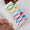 Pinza ovalada simple de pico de pato de 4.1 cm, pinza lateral delgada, pinza para fleco, pinza superior, niña, accesorios para el cabello ins de Corea del Sur