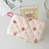 Bolsa de Cosméticos Acolchada con Relieve Estilo Coreano para Mujer, Bolsita para Artículos Pequeños, Bolsa para Cosméticos, Billetera de Dibujos Animados, Organizador Multifuncional, Tarjetero
