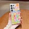 Funda para Teléfono Móvil con Ilustración Floral Adecuada para Samsung S24Ultra Funda Transparente Magnética S26U Nueva Funda Magnética para Teléfono de PC
