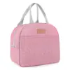 Bolsa térmica portátil transfronteriza para el trabajo, bolsa térmica popular, bolsa de almuerzo engrosada con papel de aluminio, bolsa de picnic para mantener la frescura