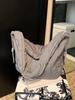 Bolsa casual de grande capacidade feminina 2025, nova bolsa transversal para outono e inverno, bolsa de ombro tipo sacola de algodão