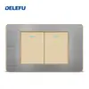 Painel de Aço Inoxidável Cinza Tipo 118 Estilo Tailandês com Tomada Interruptora de Carregamento Rápido USB Tipo-C 20W para Instalação Embutida na Parede