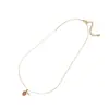 Collar con Colgante de Amatista y Ojo de Tigre Estilo Europeo y Americano Moda Minimalista Cadena para Clavícula de Acero Inoxidable Chapado en Oro Venta al por Mayor