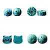 Contas Soltas de Turquesa Magnetita, Contas Pequenas de Margarida, Contas de Seis Palavras, Contas com Pingente de Gato, Contas Espaçadoras para Pulseira Gravadas, Acessórios DIY
