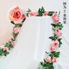 Enredadera de flores artificiales, simulación de enredadera de rosas, para sala de estar, aire acondicionado, tubería, decoración interior, protección de plantas de enredadera de plástico, venta al por mayor