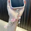Corrente para Celular de Tulipa Chaveiro de Contas Pingente de Flor para Bolsa Acessórios para Capa de Celular Pequenos Presentes para Meninas Venda por Atacado
