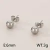Pendientes Redondos de Perlas Personalizados Unisex en Múltiples Tamaños y Colores, Pendientes Sencillos y Modernos de Acero de Titanio con un Toque de Lujo Ligero y de Alta Gama