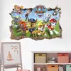 Pegatinas de Pared de Dibujos Animados Transfronterizas de Comercio Exterior Pegatinas de Pared Estéreo 3D Dibujos Animados Paw Patrol Pinturas Decorativas Habitación de Niños Venta al por Mayor