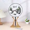 Ventoinha de Bordado Unilateral Cultural e Criativa de Yangzhou Adereços Clássicos Estilo Antigo Ventoinha Redonda de Yangzhou Acessórios Hanfu Cabo Longo Ventoinha de Palácio Venda por Atacado