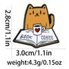 Broche de aleación con forma de gato y café, nuevo diseño de dibujos animados de Europa y Estados Unidos, insignia de pintura al por mayor