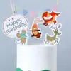 Camión de Decoración de Pasteles para Hornear Bandera de Pastel Navegante Escenario Infantil Tema Tarjeta de Pastel de Cumpleaños