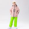 Traje de esquí para niños de invierno para exteriores, traje grueso impermeable, chaqueta de invierno cálida para niños y niñas