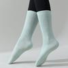 Calcetines de Yoga con Gel de Silicona Antideslizante, Calcetines de Pilates Finos de Tubo Medio para Verano, Calcetines Deportivos de Fitness de Tubo Largo con Silicona para el Suelo
