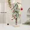 Adornos para Árbol de Navidad de Cuello Torcido de Nuevo Producto Transfronterizos Se Pueden Personalizar Pequeño Árbol de Decoración de Escritorio Árbol de Nieve Mini