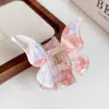 Pinza de Garra de Mariposa Francesa Bafiya para Mujer Elegante Temperamento Dulce Pinza de Tiburón Retro Versátil Accesorios para el Cabello Semirrecogido Pinzas para el Cabello