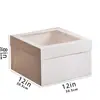 En Stock Transfronterizo Amazon Caja Blanca para Pastel de Cumpleaños con Ventana Blanca 10 pulgadas 12 pulgadas Empaque para Postre Tiramisú