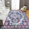 Alfombra de sala de estar estilo vintage personalizada, alfombra de área grande para colocar plana debajo del sofá y la mesa de centro, lavable a máquina, plegable, alfombra grande de cachemira sintética
