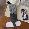 Calcetines YOUJIAXIU para Mujer Estilo Otoño e Invierno Estilo miumiu Cubrepie Suave de Encaje Estilo Ballet Ribete de Encaje Calcetines hasta la Pantorrilla