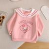 Sudadera de Dibujos Animados para Niña Otoño Nueva Moda Ropa Infantil con Cuello Marinero Grande Primavera y Otoño Infantil Lindo Top Casual
