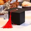 Nueva Caja de Papel para Fiesta de Graduación Celebración Temporada de Graduación Caja de Empaque para Regalo Borla de Birrete Caja de Dulces Suministros de Decoración