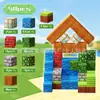 Mi mini mundo caja magnética de imanes bloques de construcción bosque primitivo niños y niñas juguetes educativos paquete completo